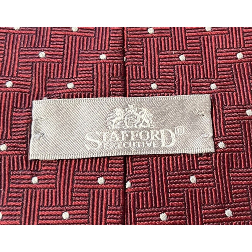 Stafford Executive, 100 Imported Silk, Made In Usa, Men’s Neck Tie - Picture 8 of 9